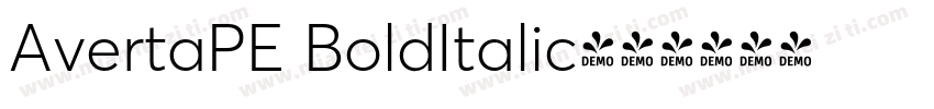 AvertaPE BoldItalic字体转换